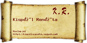 Kispál Renáta névjegykártya