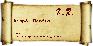 Kispál Renáta névjegykártya